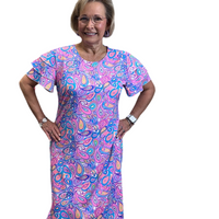 SPX4580 Midi Ruffle Short Sleeve Dress - PSLY