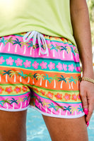 Made For Vacay Tropical Drawstring Everyday Shorts
