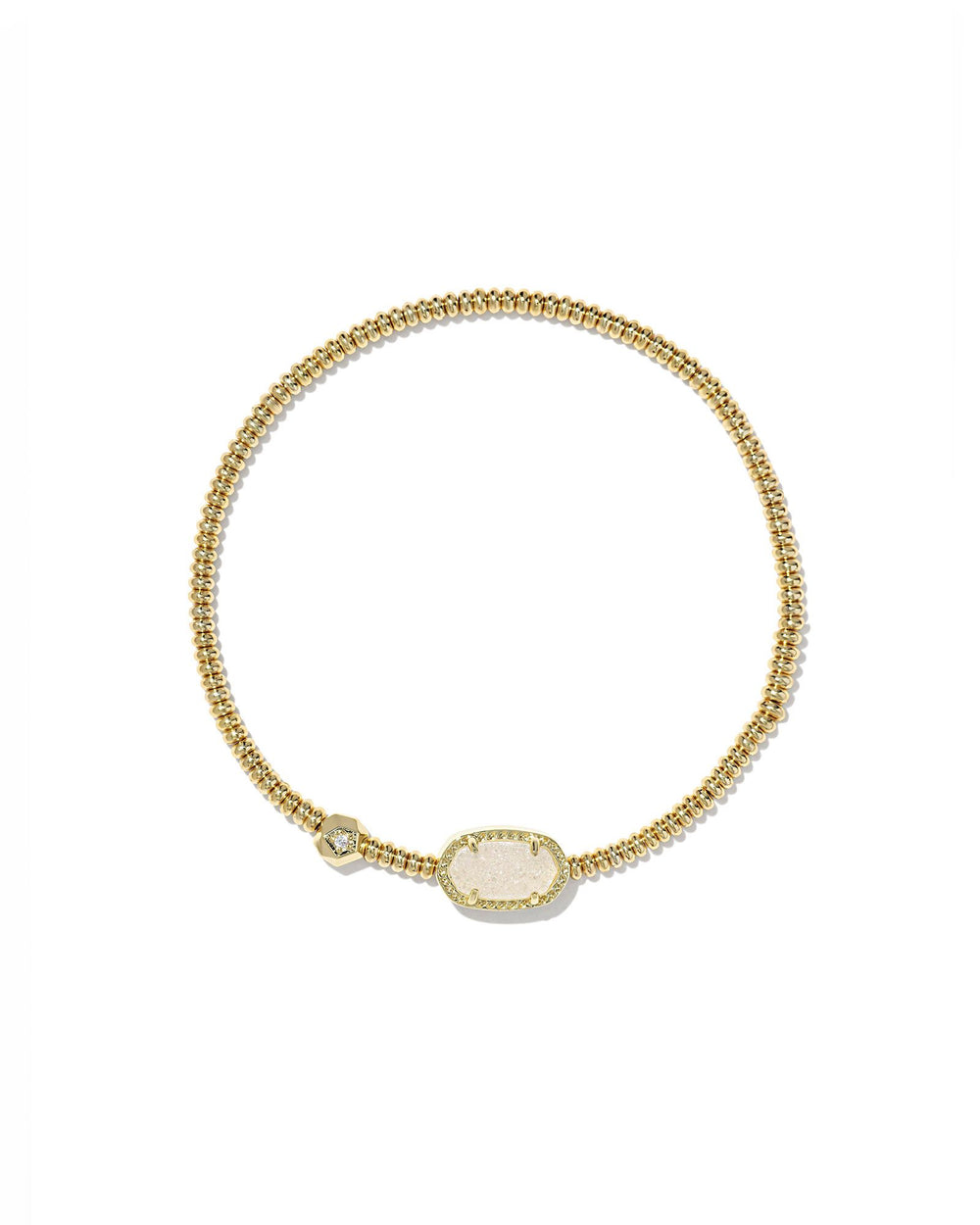 Grayson Gold Stretch Bracelet in Irisdescent Drusy