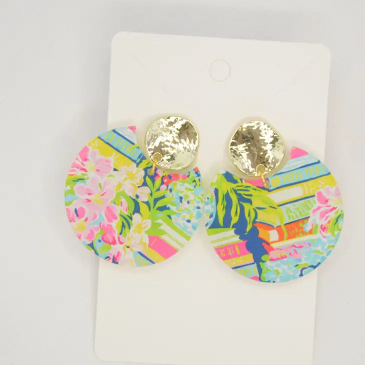 Floral Book Acrylic Earring