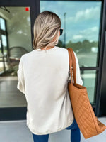 Leopard Bow Sand Graphic Cardigan
