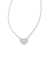 9608802990 Ari Pave Heart Crystal Necklace in Silver

