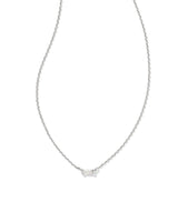 Juliette Pendant Necklace in Silver White Crystal
