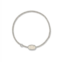 Grayson Silver Stretch Bracelet in Iridescent Drusy