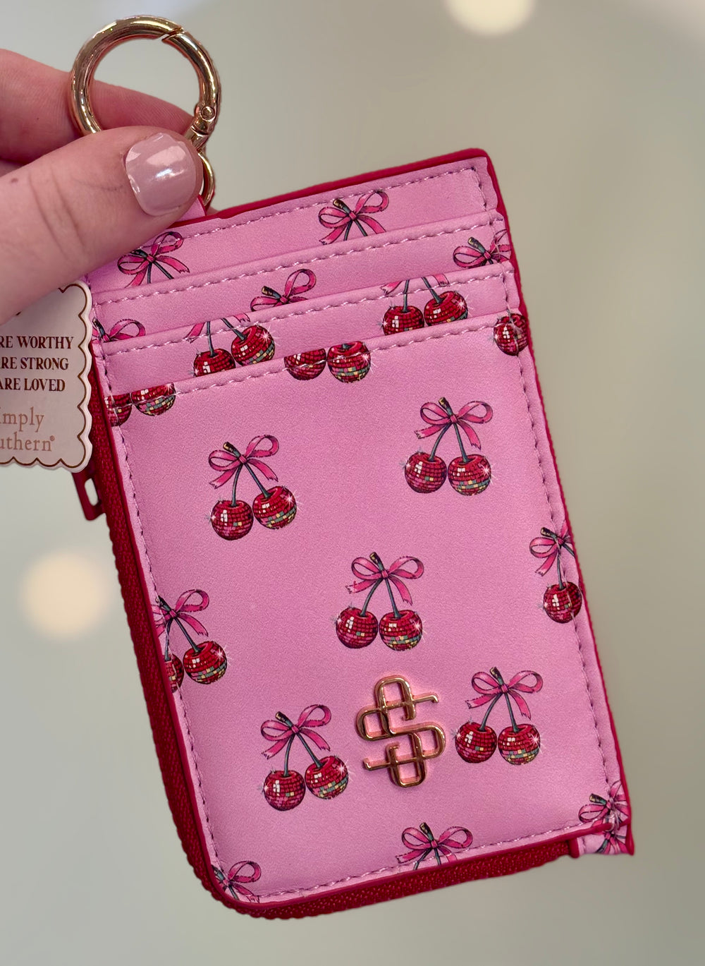 Simply Southern ID Coin Pouch - Cherry