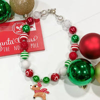 Reindeer Chunky Bead Necklace