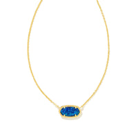 Elisa Pendant Necklace Gold in Cobalt Blue Kyocera Opal