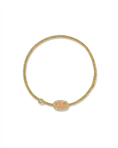 Grayson Gold Stretch Bracelet in Sand Drusy