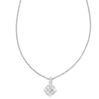 9608865925 Dira Crystal Pendant Necklace Silver in White Crystal