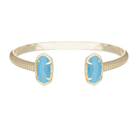 Elton Gold Cuff Bracelet in Turquoise