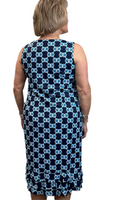 SPX4579 Midi Sleeveless Ruffle Trim Dress - MDNT
