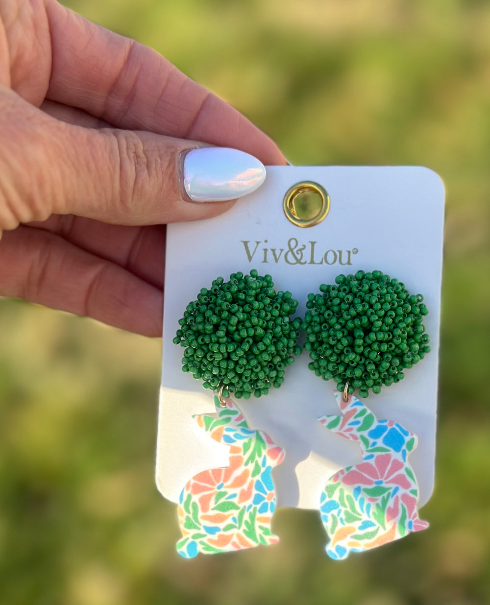 Sadie Acrylic Earrings - Bunny