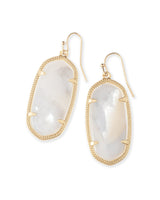 Elle Gold Drop Earrings in Mother of Pearl
