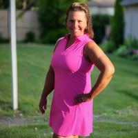Polo Dress with Shorts - Bubble Gum Pink