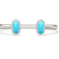 Elton Silver Cuff Bracelet in Turquoise