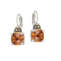 F3521-A700 - Anvil Collection - Square Cut French Wire Earrings - Champagne