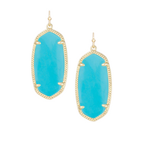 4217701737 - Elle Gold Drop Earrings in Turquoise