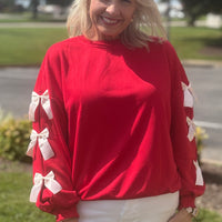 Red Bowknot Sweatshirt