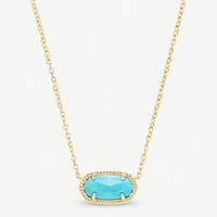 Elisa Gold Necklace in Turquoise