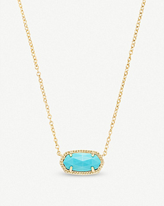 Elisa Gold Necklace in Turquoise