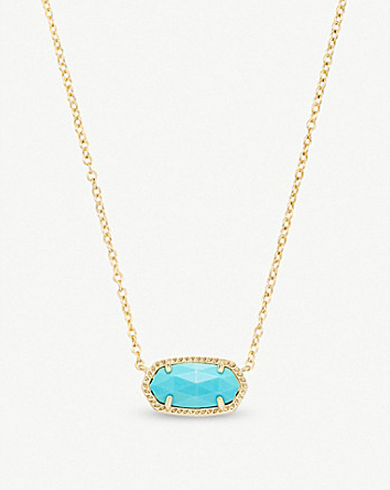 Elisa Gold Necklace in Turquoise