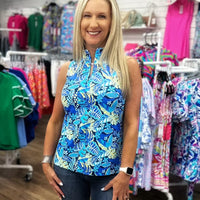 Beachtime - Sleeveless Zip Tank BYFL