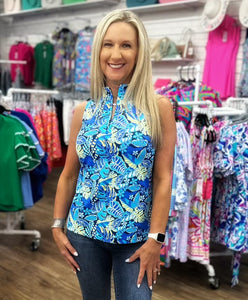 Beachtime - Sleeveless Zip Tank BYFL
