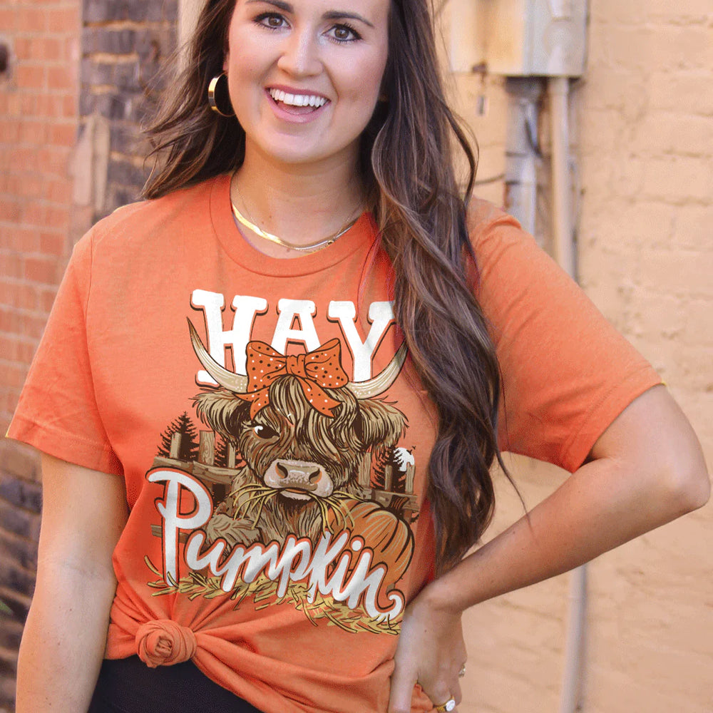 Hay Pumpkin Tee