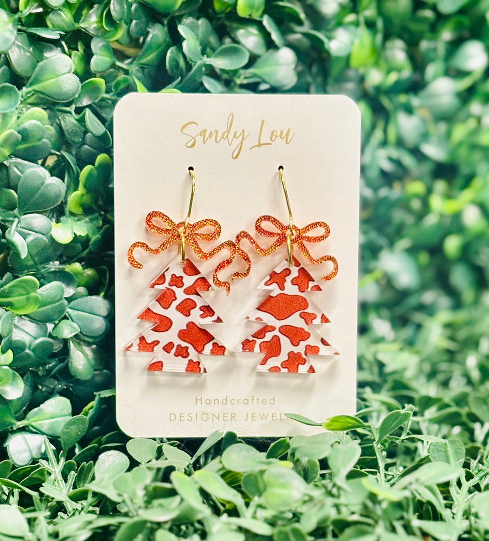 Country Christmas Tree Earrings