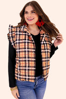 Plaid Puffer Vest
