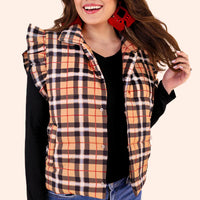 Plaid Puffer Vest