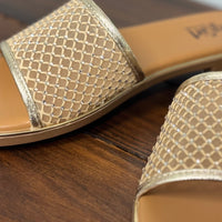 Just Meshin With Ya Sandal - Gold