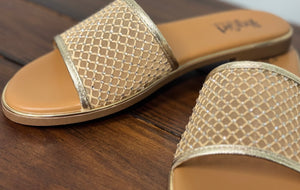 Just Meshin With Ya Sandal - Gold