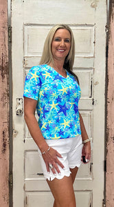 V-Neck Short Sleeve Top - SESF