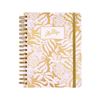 Gold Metallic Bon Vivants - Large 17 Month Agenda
