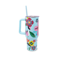 Stainless Steel 40 oz. Tumbler - Safari Floral
