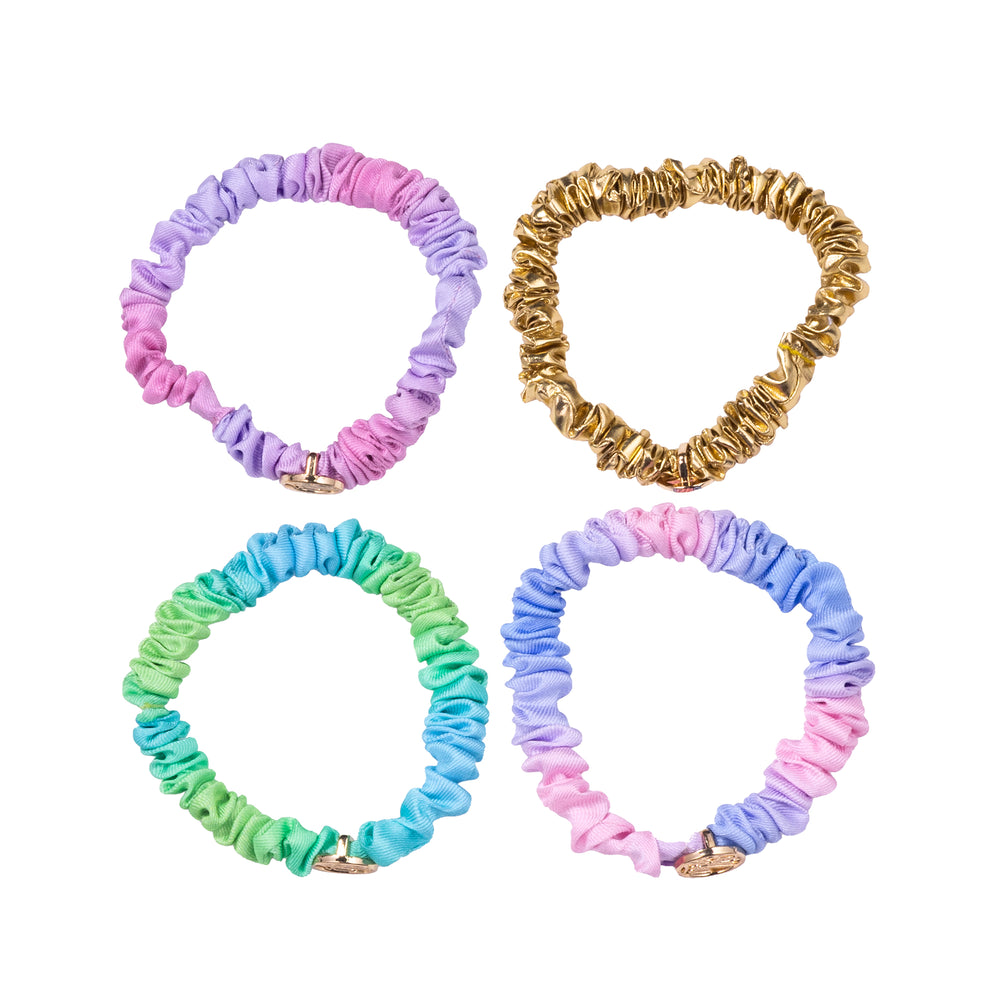 Mini Scrunchie Set - Gold Lamé/Ombre