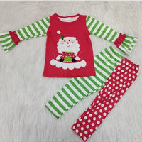 Santa Stripe Legging Pant Set