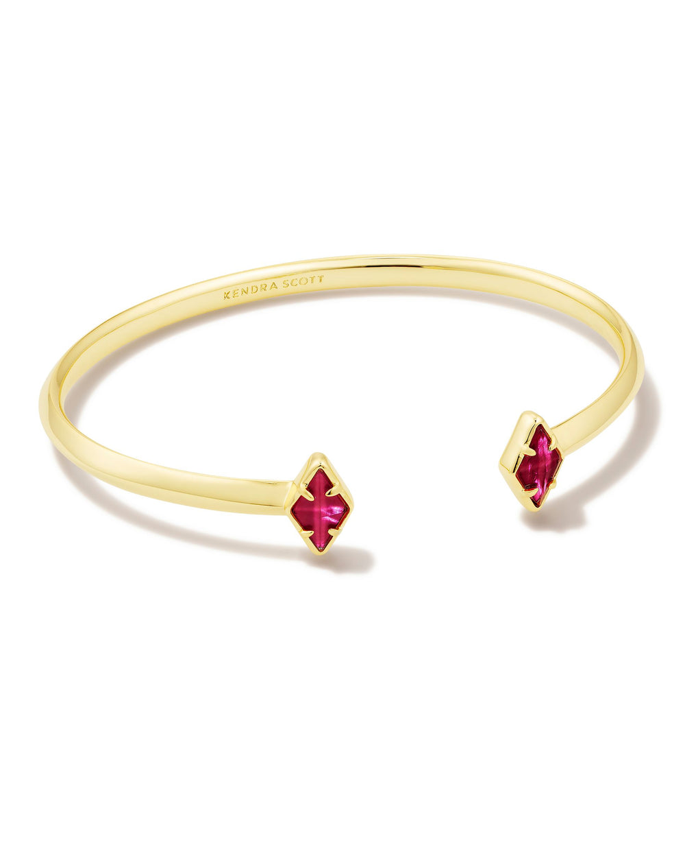 Kinsley Cuff Bracelet Gold in Raspberry Illusion