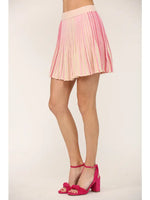 Pink Accordian Ombre Rib Skirt
