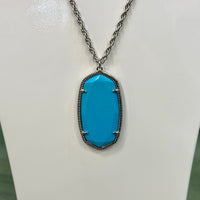 Rae Silver Necklace in Turquoise