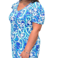 SPX4552 Puff Sleeve Dress - HTBL