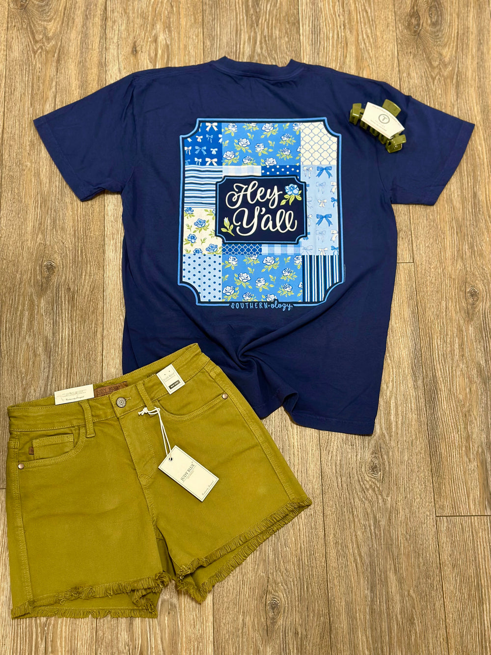 Patchwork Hey Y'all Tee