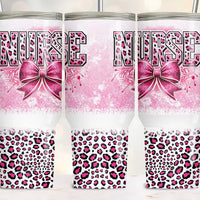 Pink Leopard Coquette Nurse 40oz Tumbler