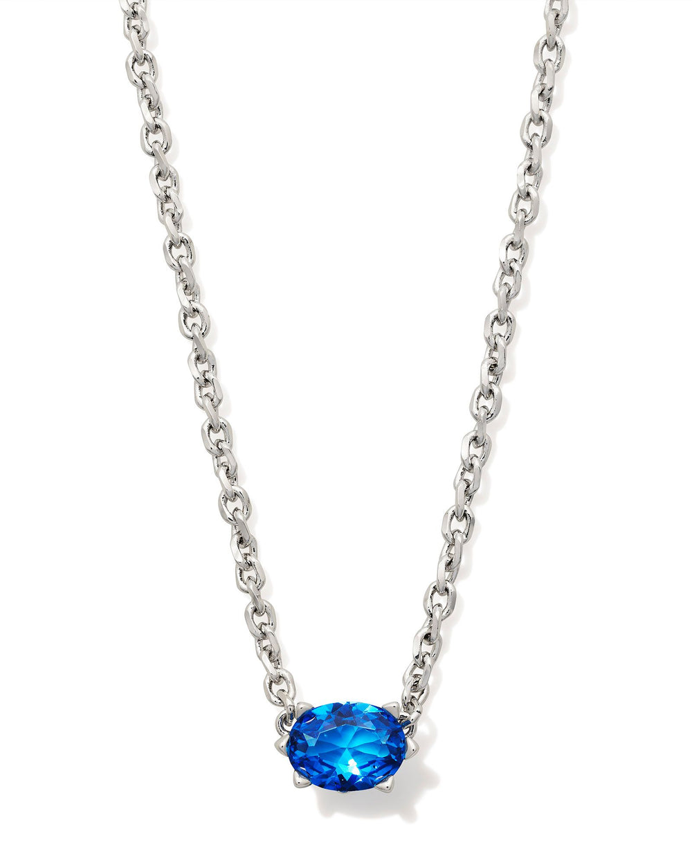 Cailin Necklace Silver in Blue Violet Crystal