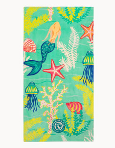 Golden Mermaid Beach Towel