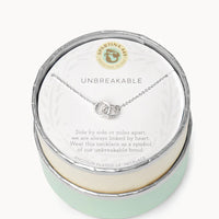 Sea La Vie Unbreakable/Double Rings Necklace Silver