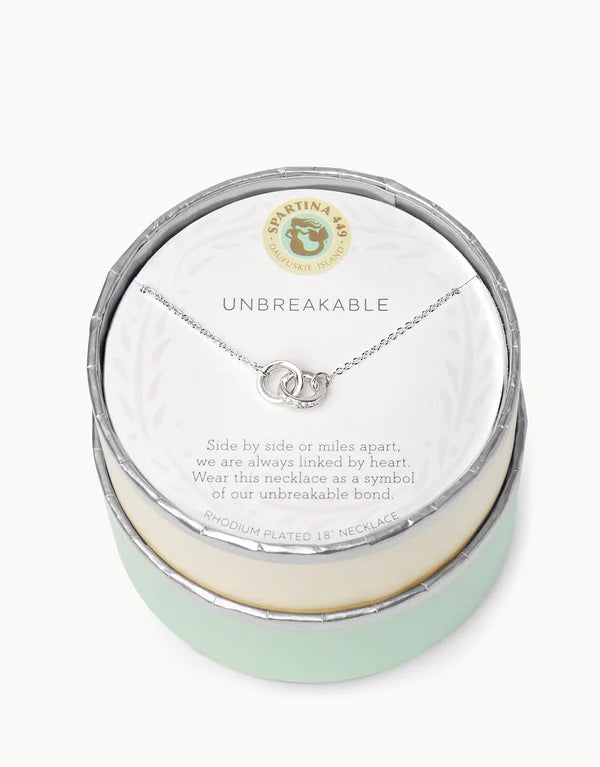 Sea La Vie Unbreakable/Double Rings Necklace Silver