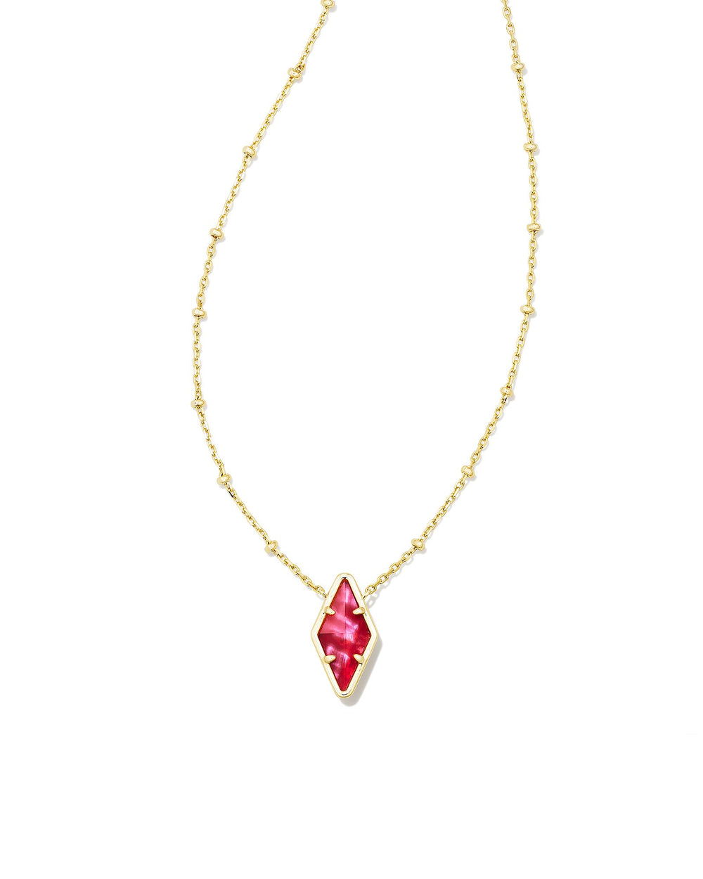 Kinsley Necklace Gold in Raspberry Illusion
