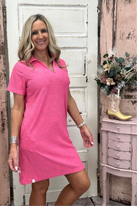 Terry Dress - Hot Pink